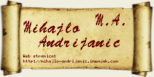 Mihajlo Andrijanić vizit kartica